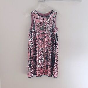 H&M Girls Pink Sequin Party Dress | NYE New Years Eve Special Occasion Holiday